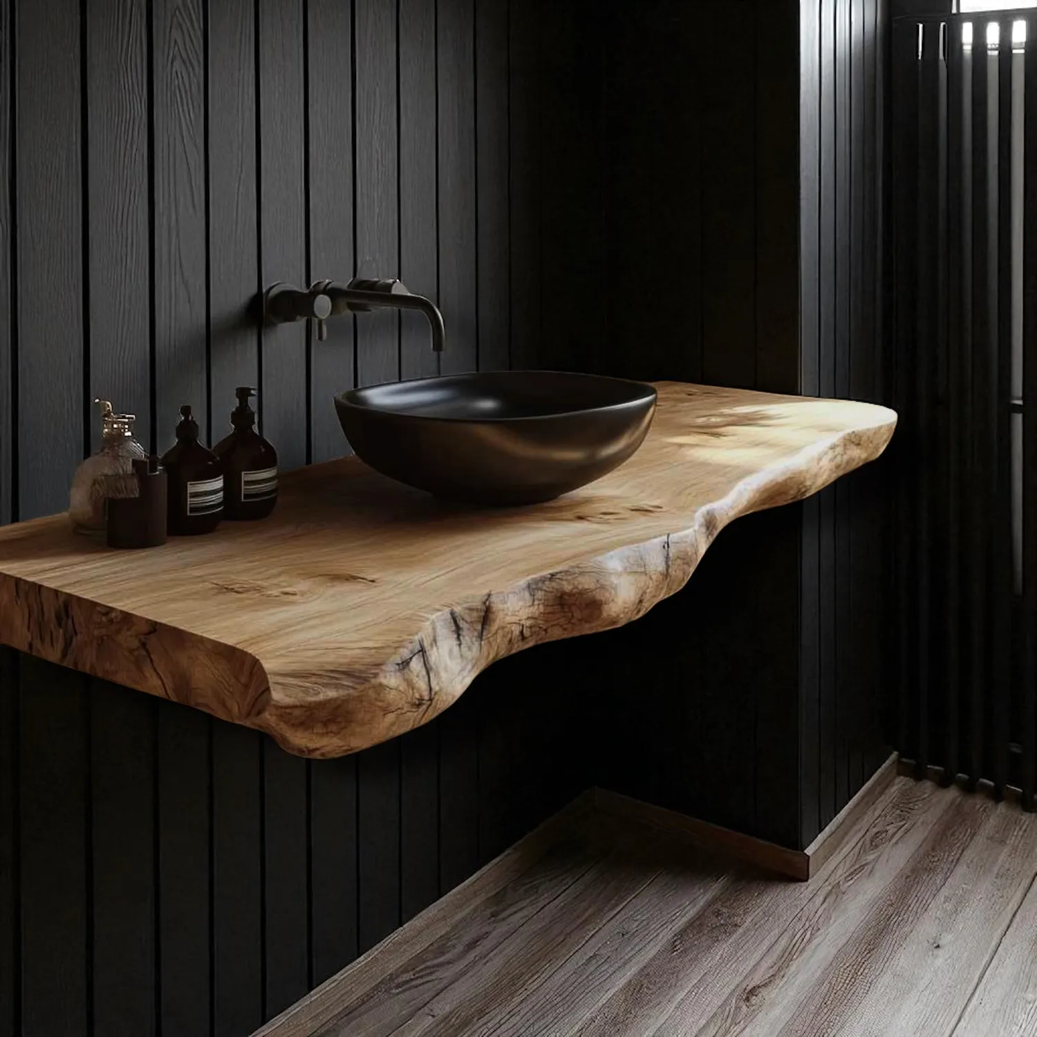 XLAB Design Castagno Mensola Bagno Legno 150x50 Rustico