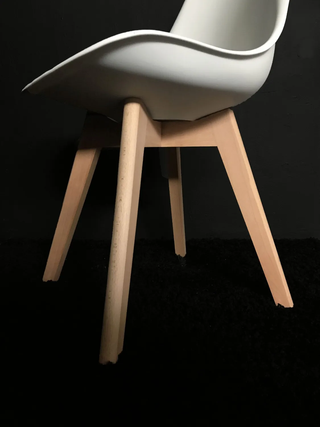 XLAB Design White set 4 sedie bianche seduta imbottita