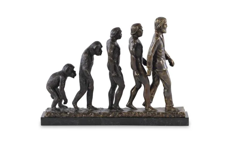 Maitland Smith Evolution scultura decorativa ottone e pietra