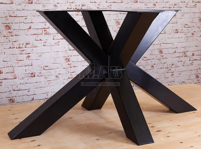 XLAB Design Paderno gamba tavolo centrale nera 100x100
