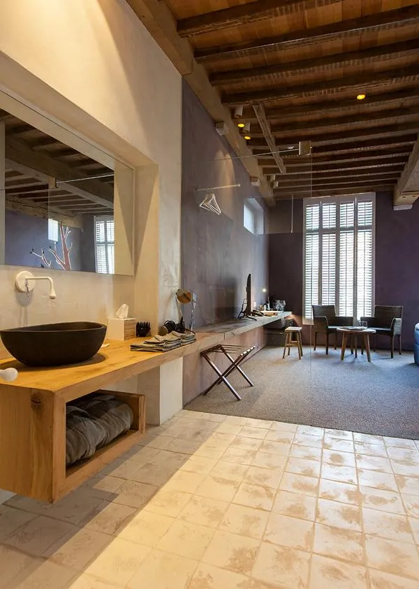 XLAB Design Claire mensola lavabo legno massello castagno
