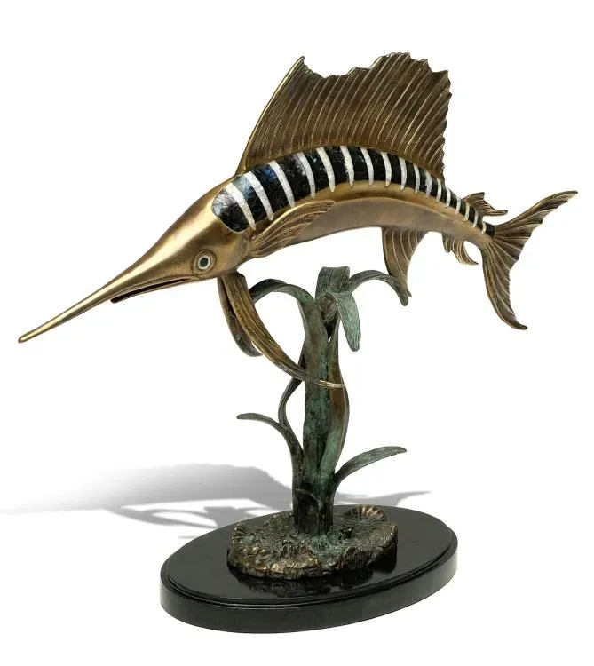 Maitland Smith Mighty Sailfish scultura pesce 44 cm