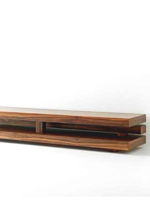 XLAB Design Biplane mobile TV castagno massello