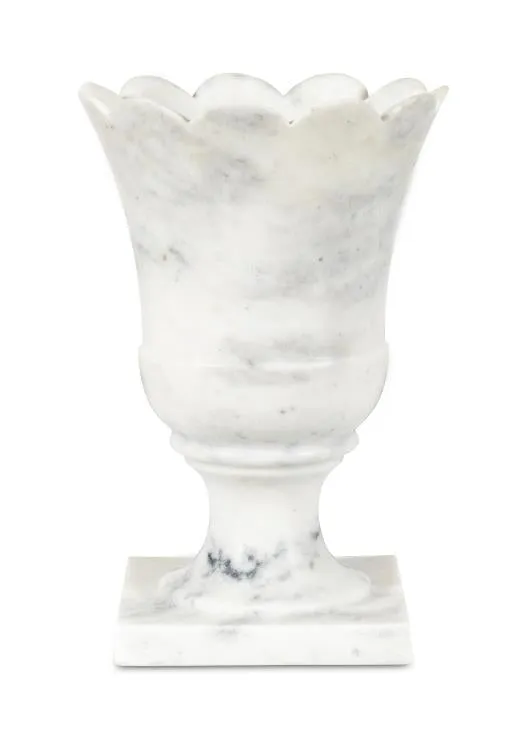 Maitland Smith Ambaji vaso marmo bianco 44,5 cm