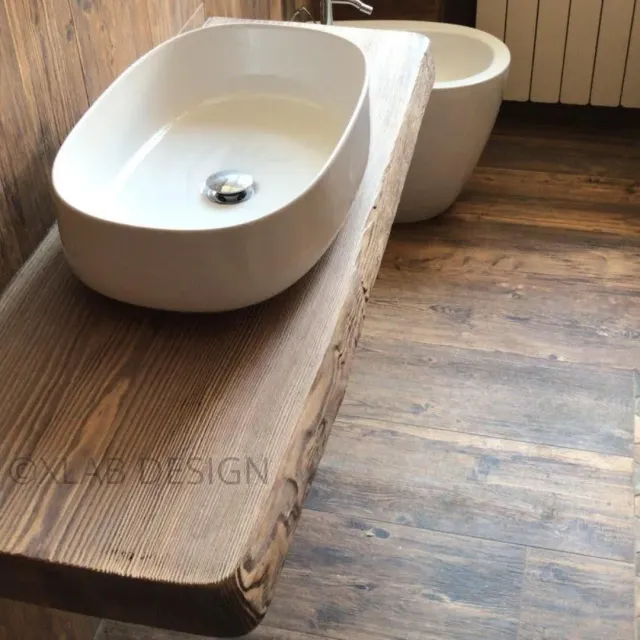 XLAB Design Pollina mensola bagno legno rustico appoggio