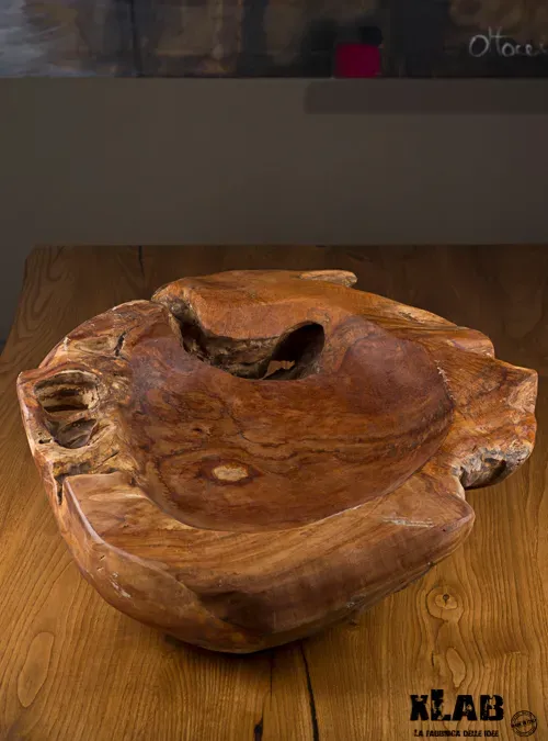 XLAB Adeano vassoio centrotavola teak radice naturale