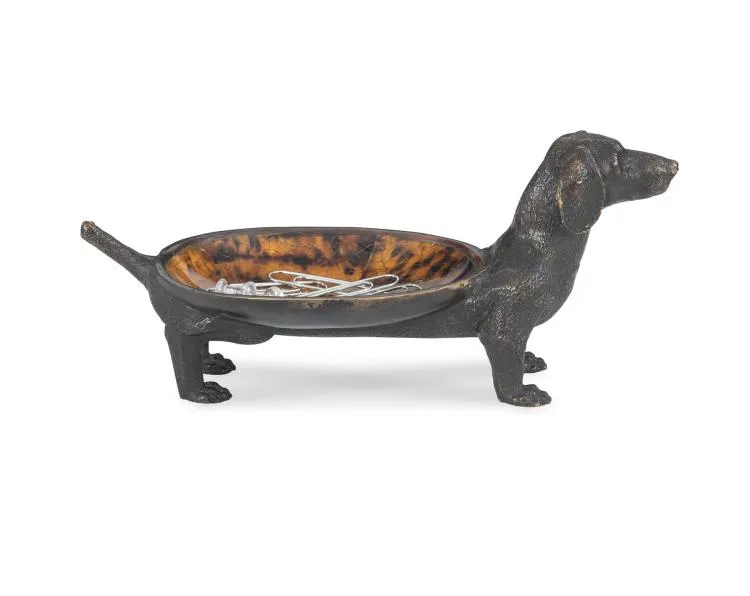 Maitland Smith Dachshund Dish svuotatasche ottone