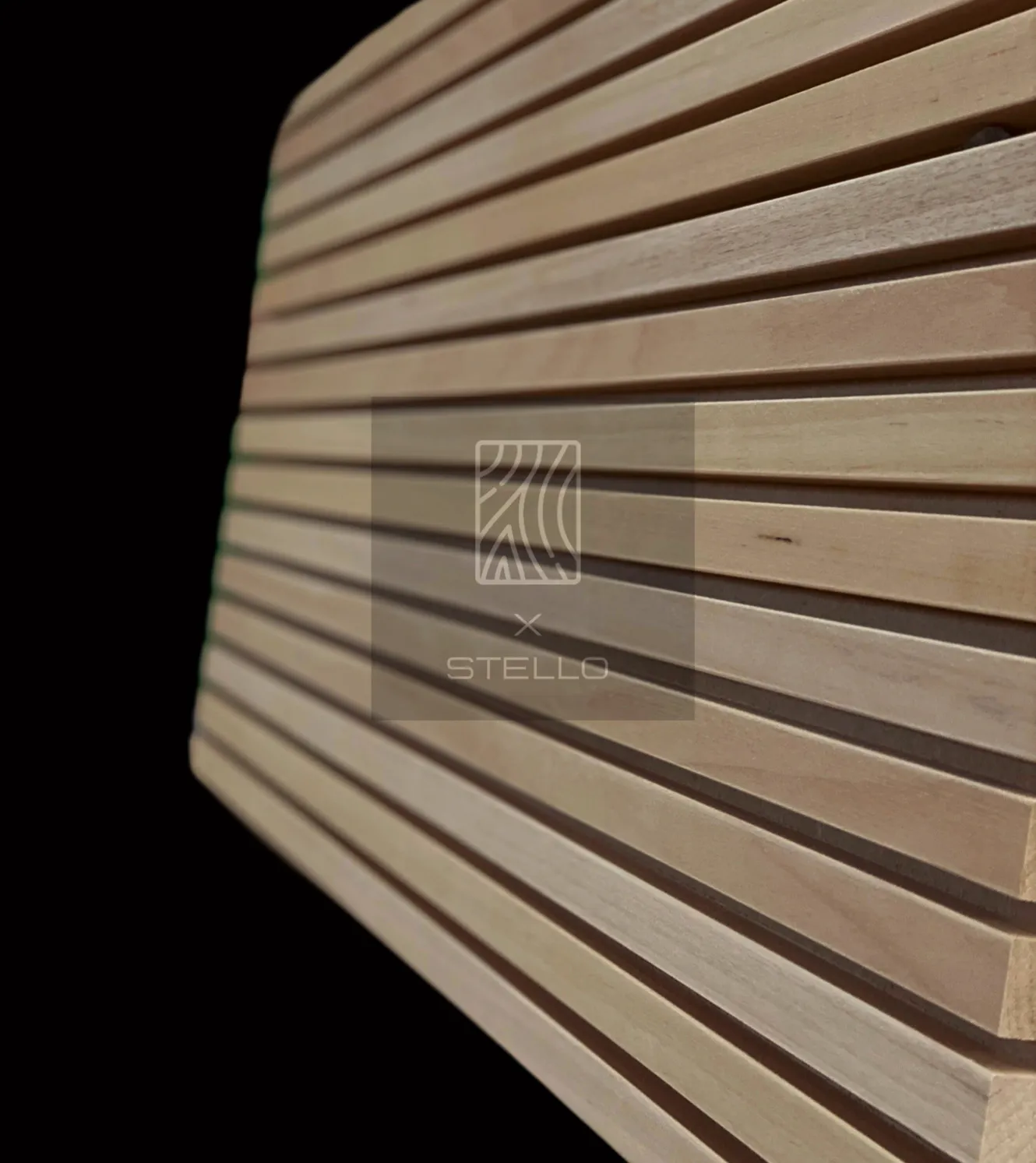 XLAB Design boiserie pannello listelli noce scuro 60x260