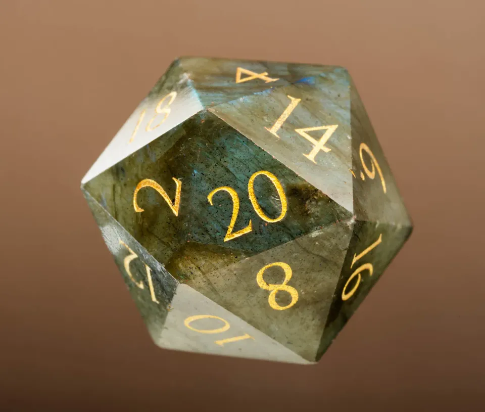 Wyrmwood Labradorite dadi da gioco pietra set 7 pezzi