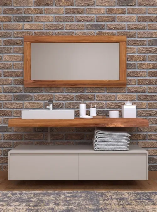 XLAB Design Florida mobile bagno larice 2 cassetti