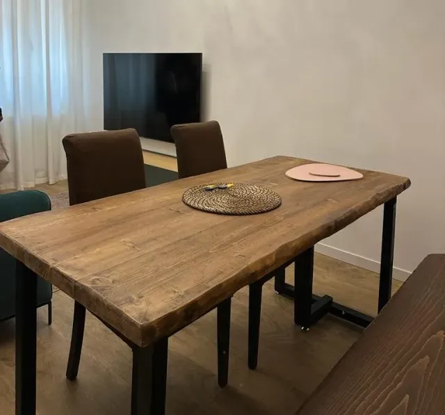 Sicily Wood Maker tavolo componibile pitch pine 50mm su misura