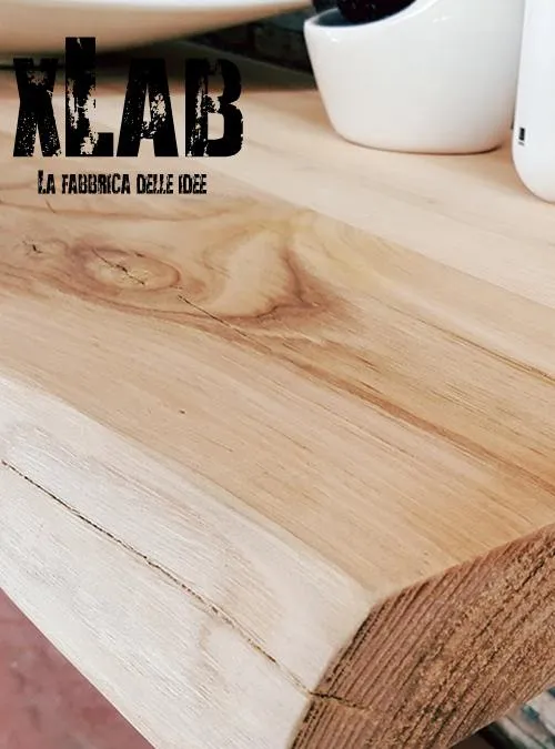 XLAB Design Kimberly mensola bagno lavabo su misura bordo rustico