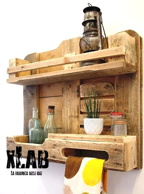XLAB Design Elis mensola cucina legno pallet eco design