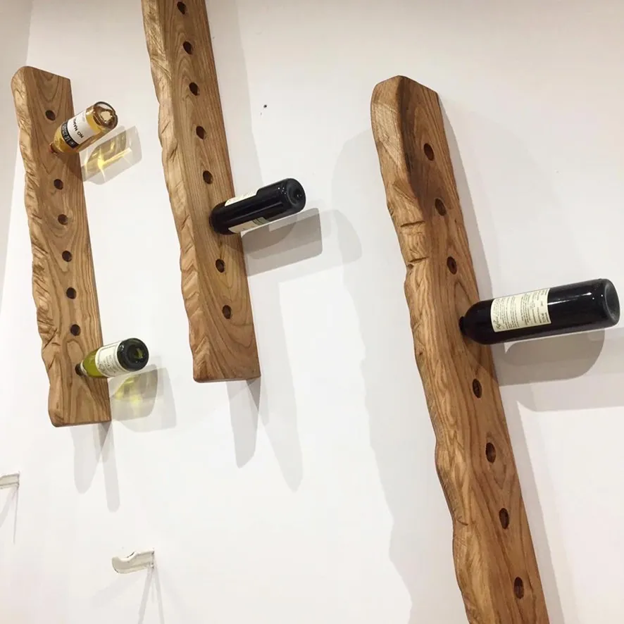 XLAB Design Wine Rack portabottiglie parete legno 4 pezzi