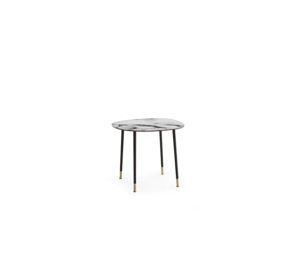 Morica Design Pebble Small Trinity White tavolino vetro marmo