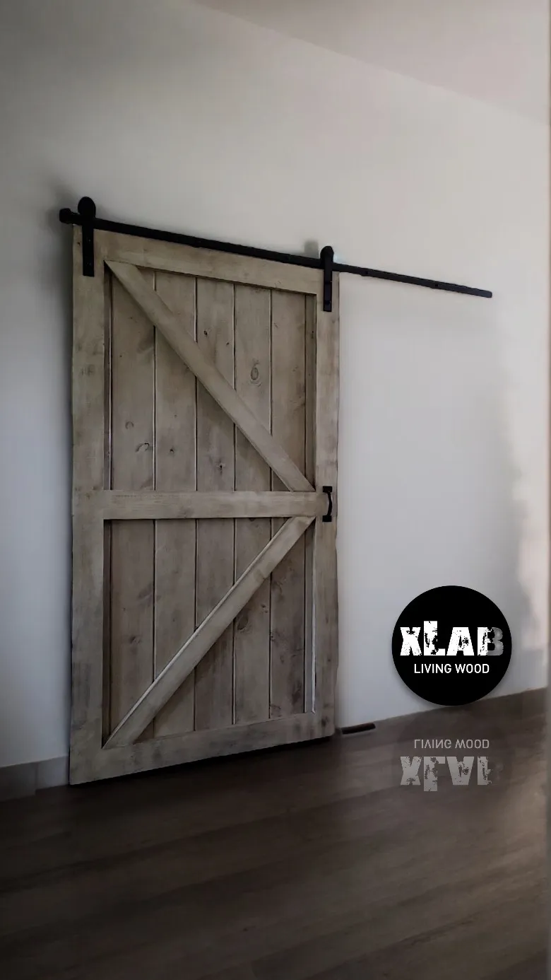 XLAB Design Porta Scorrevole Loren Larice Grigio Industriale