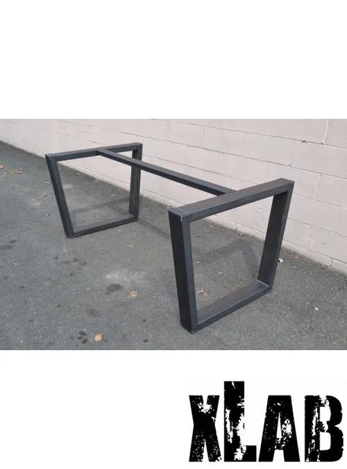 XLAB Design Wright basi tavolo ferro grezzo trapezio