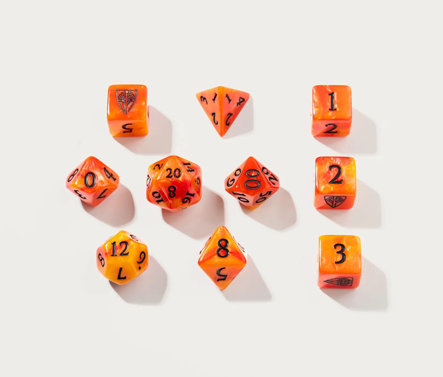 Wyrmwood Ember set dadi 10 pezzi in resina