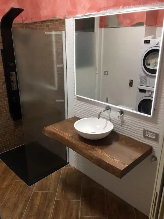 XLAB mensola bagno larice 130x50x7 cm teak rustico