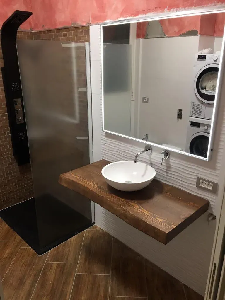 XLAB mensola bagno larice 130x50x7 cm teak rustico