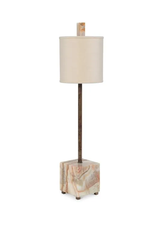 Maitland Smith Rosa lampada tavolo onice ottone crema