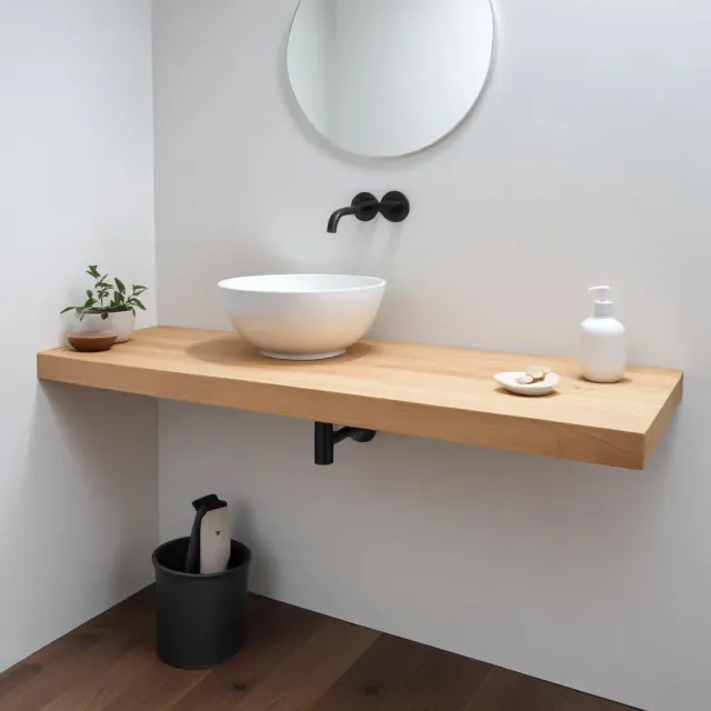 XLAB Design Castagno Mensola Bagno Legno 150x50 Naturale