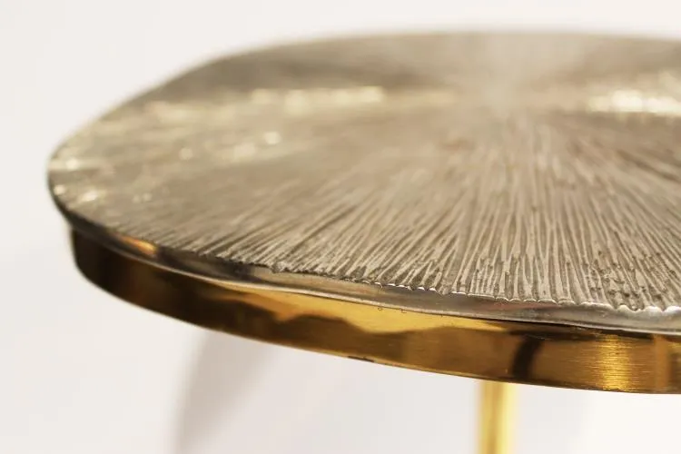 Maitland Smith Textured tavolino d'appoggio ottone satinato