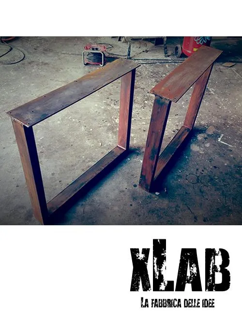 XLAB Design Iron Bridge gambe tavolo ferro ruggine