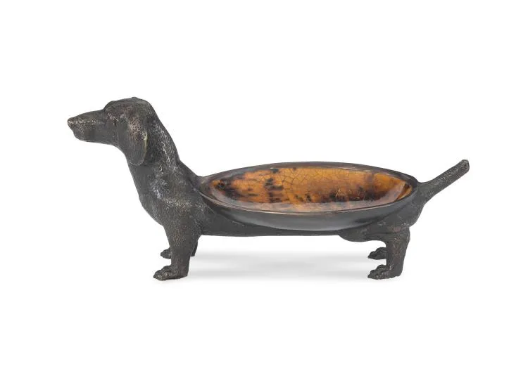 Maitland Smith Dachshund Dish svuotatasche ottone