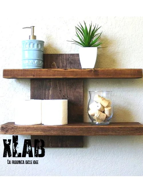 XLAB Design Alexandria mensola bagno legno riciclo