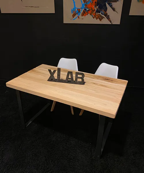 XLAB Design Otto tavolo legno 120x80 cm gambe ferro