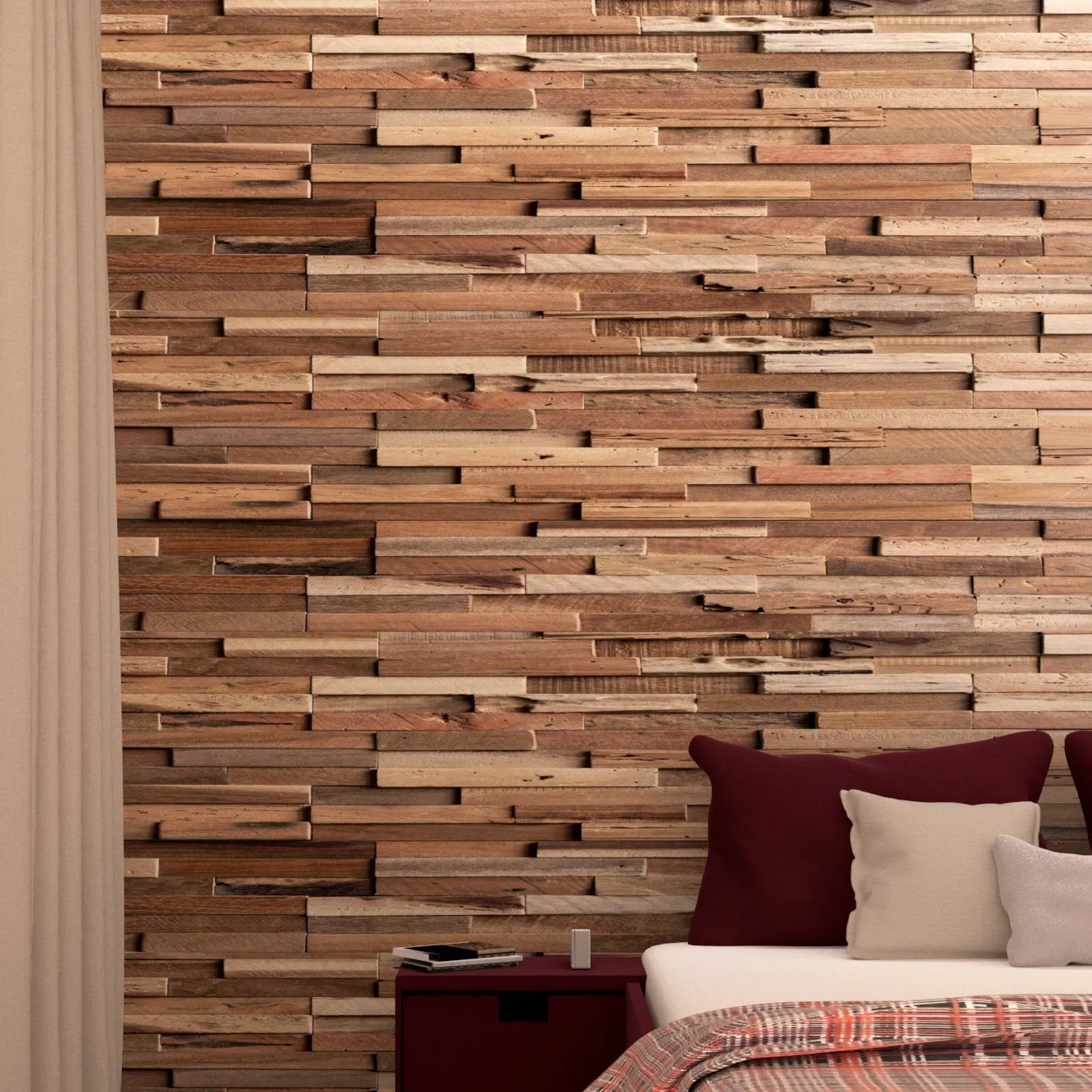 XLAB Design pannello parete legno recupero 100x100x4