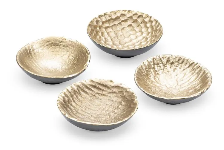 Maitland Smith Celestial set 4 ciotole martellate 12,7 cm