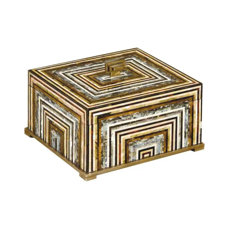 Maitland Smith Pinstripe scatola legno madreperla