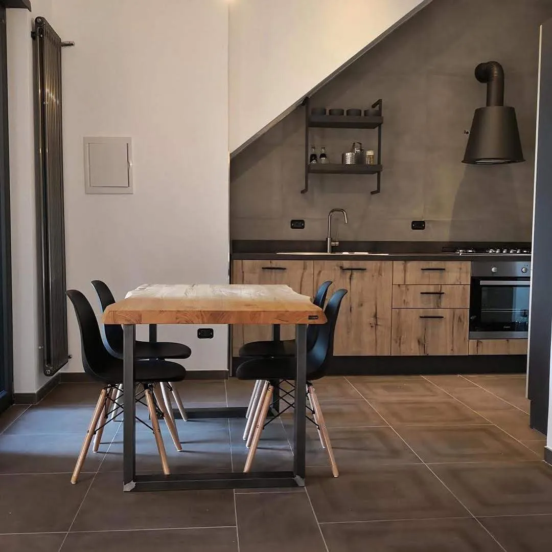 XLAB Design MK Jason tavolo cucina 120x80 industriale