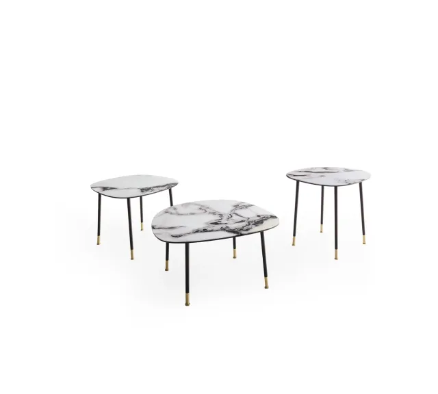 Morica Design Pebble Tavolino Vetro Trinity White Anni 70