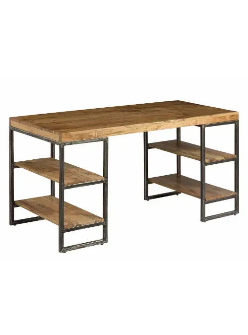 XLAB Design Pascoli scrivania legno ferro con mensole