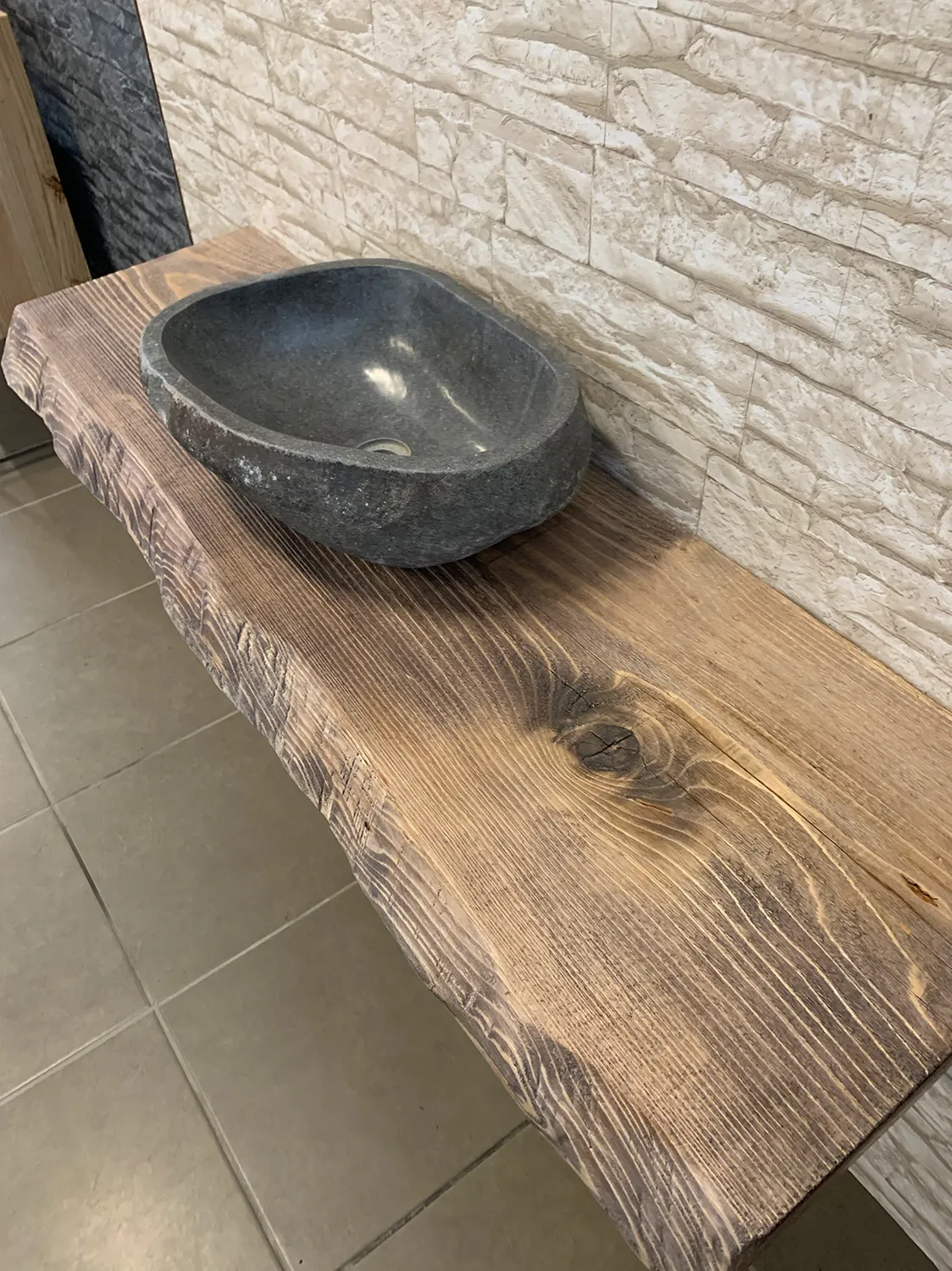 XLAB Design Fiemme mensola bagno larice rustico massello