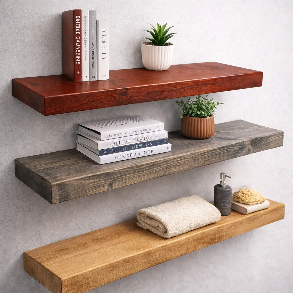 XLAB Design mensola larice 100x25x6 scomparsa
