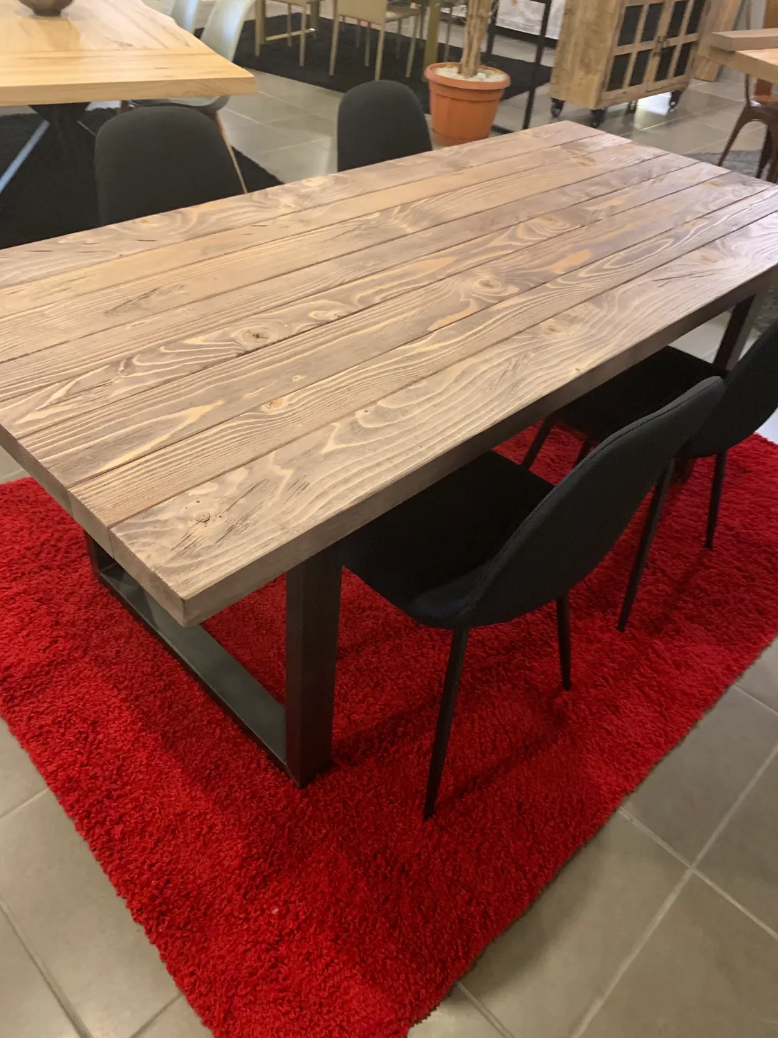 XLAB Design tavolo pranzo legno massello 200x100 industriale