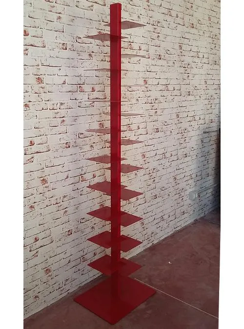 XLAB Design Darwin Libreria Colonna Verticale Rossa in Ferro