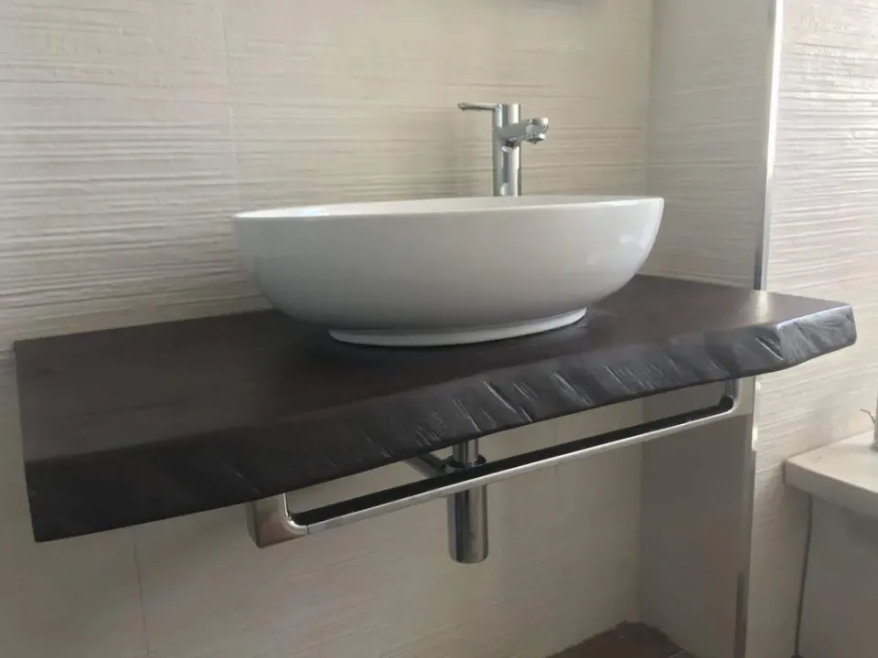 XLAB Design mensola bagno 120x50 frassino nero