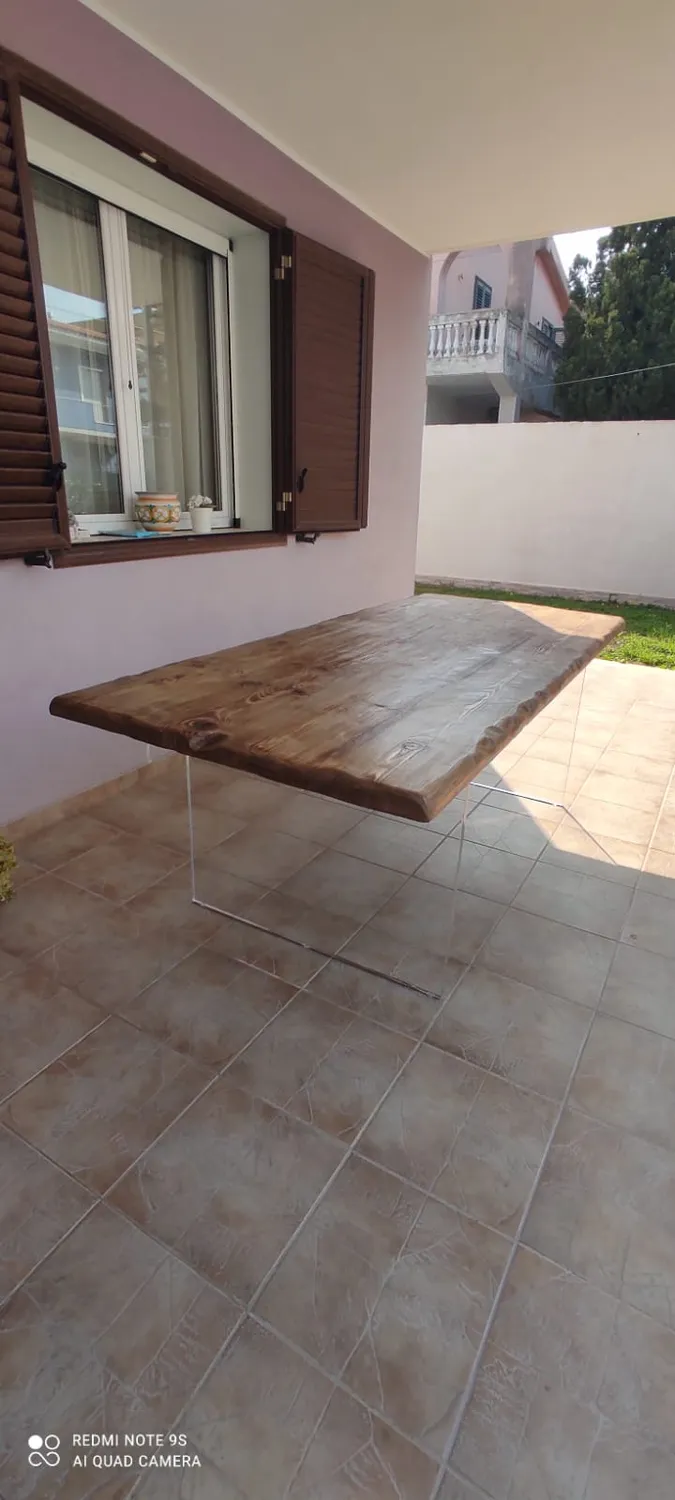 Sicily Wood Maker tavolo larice massello 200x100x5 da pranzo