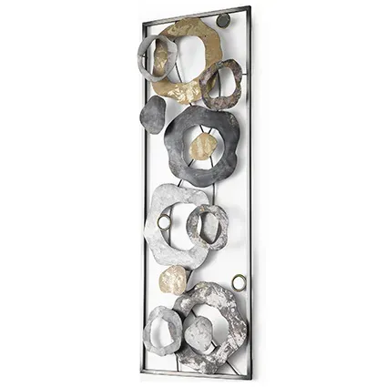XLAB Design decorazione parete metallo cerchi irregolari