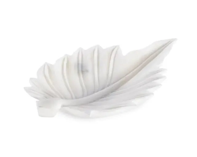 Maitland Smith White Palm vassoio bianco 40 cm