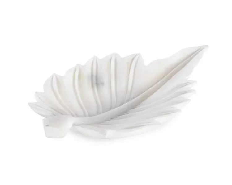 Maitland Smith White Palm vassoio bianco 40 cm