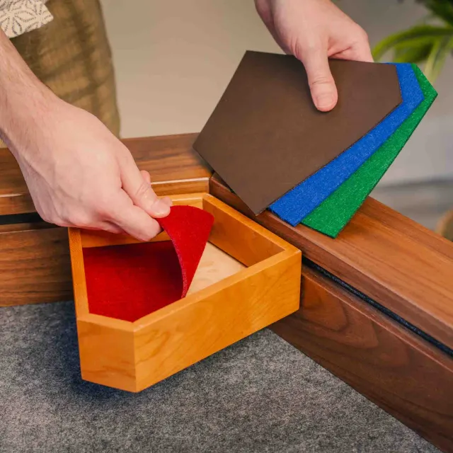 Wyrmwood Hex Corner Dice Tray vassoio dadi feltro