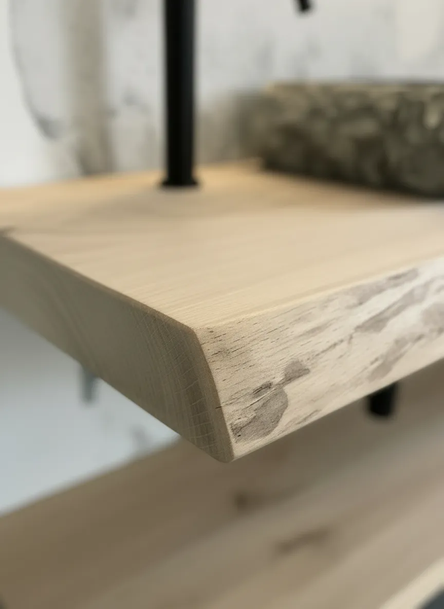 XLAB Design mensola bagno castagno 130x50 rustica