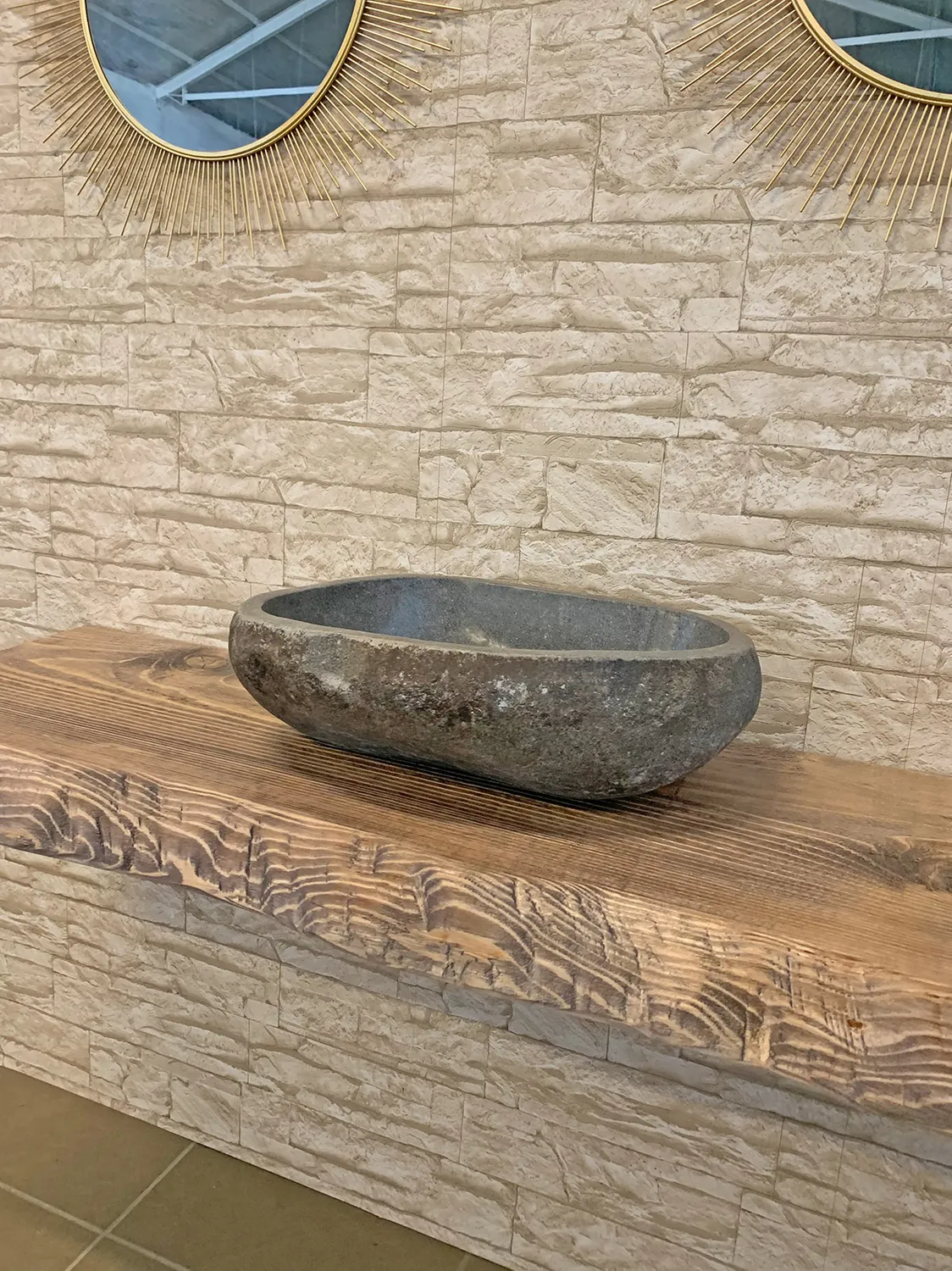 XLAB Design Fiemme mensola bagno larice rustico massello