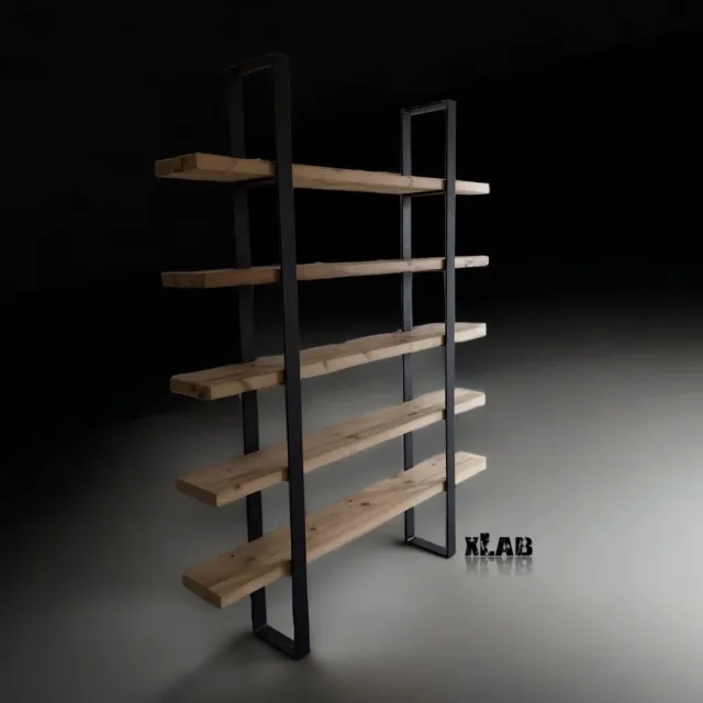 XLAB Design Merlino libreria ferro legno 150x200 industrial